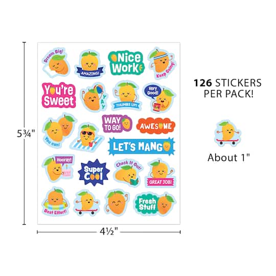 Teacher Created Resources® Mango Smelly Sticker Sheets, 6ct.